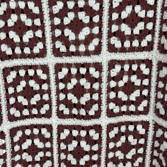 MARINE LAYER CELESTE HANDMADE CROCHET GRANNY SQUARE RETRO 70S UNLINED MINI DRESS - Picture 10 of 15